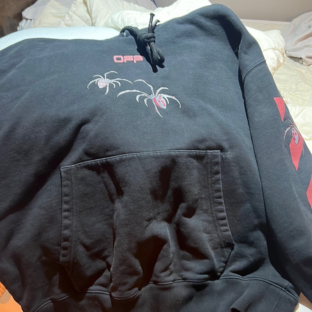 Authentic spider X off white hoodie